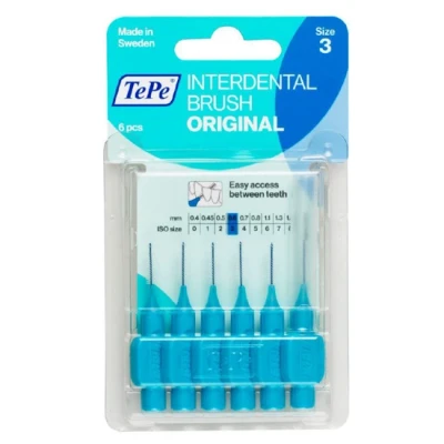 Afbeelding van Originele interdentale ragers 0.6mm Blauw 6st.