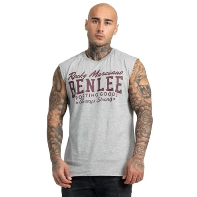 Afbeelding van Benlee Schmale Passform Top, Heren, Maat: 4XL, Marl grey