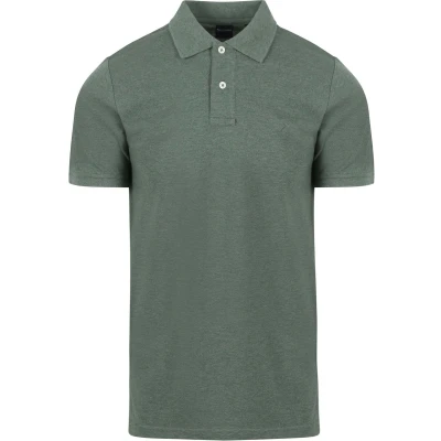 Afbeelding van Suitable Mang Poloshirt Groen maat 3XL heren met Slim fit Pasvorm Katoen Herenkleding