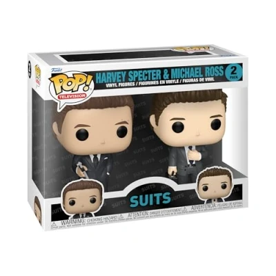 Afbeelding van Funko Pop! Television: Suits Harvey Spector &amp; Michael 2 stuks figuur van vinyl om te verzamelen cadeau idee officiële merchandising speelgoed voor kinderen en volwassenen tv fans