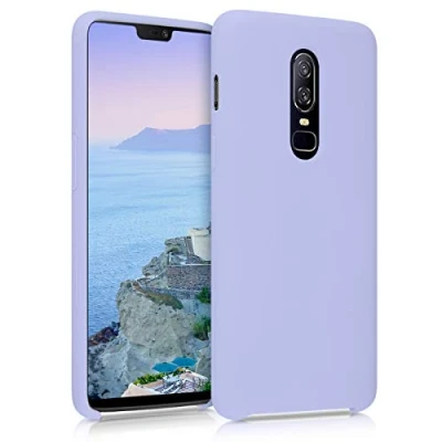 Afbeelding van kwmobile telefoonhoesje compatibel met OnePlus 6 hoesje Zachte case voor smartphone Back cover in pastel lavendel