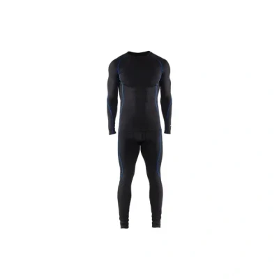 Afbeelding van Blaklader Technische Onderkledingset / thermokleding LIGHT Zwart/Korenblauw XL