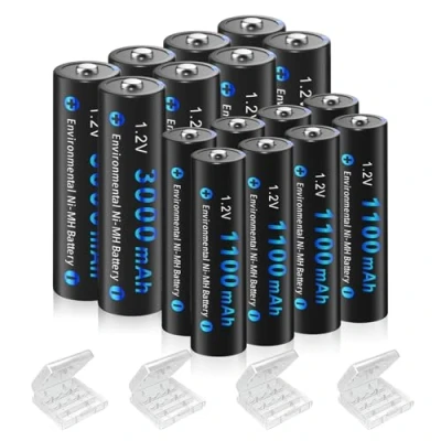 Afbeelding van CITYORK NI MH AA AAA Oplaadbare Batterijen, 16 Stuks, Combo (8 x 3000mAh Batterijen en 8 1100mAh Batterijen)