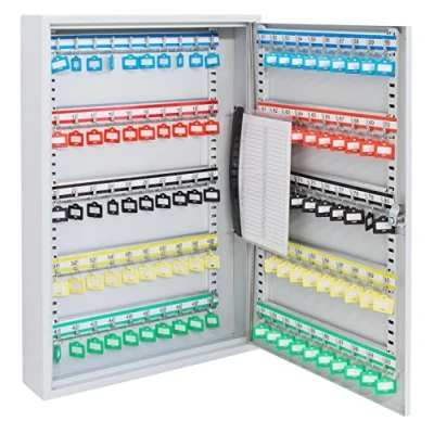 Afbeelding van Arregui In hoogte verstelbare haken, 100, stalen kast met sleutelhangers, 55 x 38 8 cm, lichtgrijs