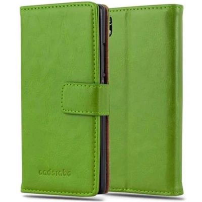 Afbeelding van Cadorabo Hoesje geschikt voor Huawei ASCEND P7 in GRAS GROEN Beschermhoes met magnetische sluiting, standfunctie en kaartvakje Book Case Cover Etui