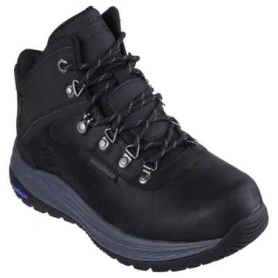 Afbeelding van Skechers Mens Boot MEROE Pikeman enkel, Zwart leer/synthetisch, 10.5 UK, Leer Synthetisch, 45.5 EU