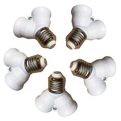 Afbeelding van DZYDZR 5 STKS E27 Y vorm 1 man naar 2 vrouwelijke LED licht splitter lamp basis adapter houder converter voor lampen
