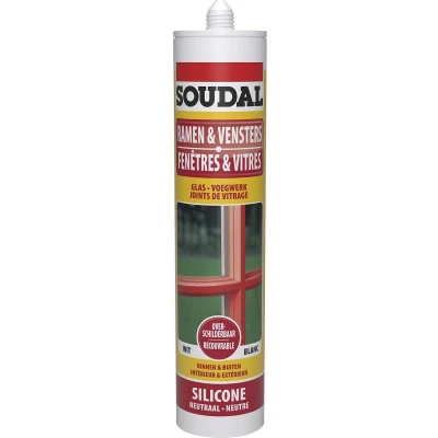 Afbeelding van Soudal beglazing siliconenkit S OS wit 310 ml