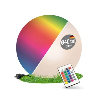 Afbeelding van 8 Seasons Design LED Globe (RGB) ø40 cm Wit Lichtbol Shining Binnen / Buiten