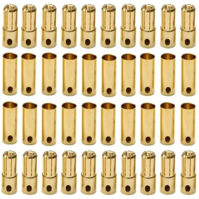 Afbeelding van LinsyRC 20 paar Vergulde 2.0MM 3.0MM 3.5MM 4.0MM 5.0MM 5.5MM 6.0MM 6.5MM 8.0MM Banaanstekker Bullet Mannelijke en Vrouwelijke Connector Adapter voor RC Lipo Batterij ESC Motoren (20 6.5MM)