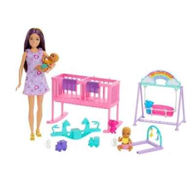 Afbeelding van Barbie Skipper Babysitters Met Barbiepop en speelset