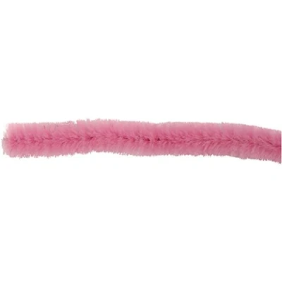 Afbeelding van Chenille draad roze 6 mm x 30 cm 50 stuks