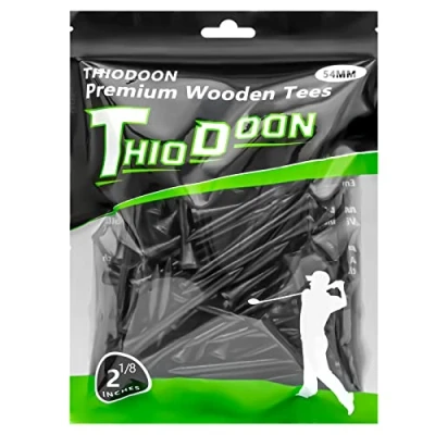 Afbeelding van THIODOON Golf Tees 2 1/8 &quot;Minder Wrijving Hout Training voor Golfer Professionele Natuurlijke Bulk 100 Count Golfing