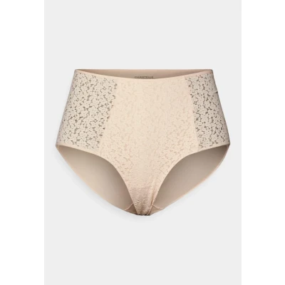 Afbeelding van Chantelle Norah HIGH Waisted Covering FULL Briefs Slip, Dames, Maat: 42, Golden beige