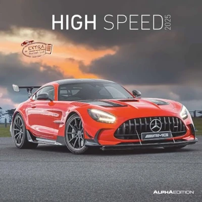 Afbeelding van High Speed 2025 Broschürenkalender 30x30 cm (30x60 geöffnet) Kalender mit Platz für Notizen Bildkalender Wandplaner Technikkalender