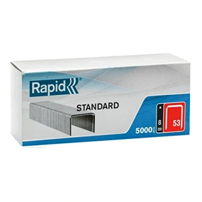 Afbeelding van Rapid 40108658 nietjes 53/8 mm standaard, verzinkt, 5000 stuks