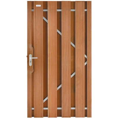 Afbeelding van Intergard Hardhouten tuinpoort op poortframe Bangkirai compleet 180x100cm