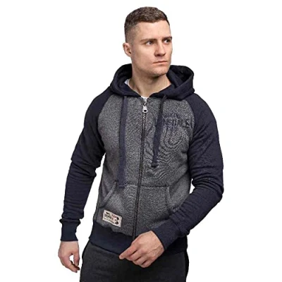 Afbeelding van Lonsdale Slough Kapuzensweatjacke mit Reißverschluss schmale Passform Navy XXL