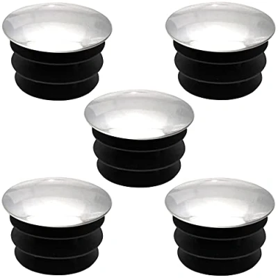Afbeelding van Eindstuk van PE voor ronde buizen 19 mm, verchroomde coating, 5 stuks