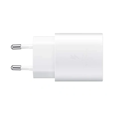 Afbeelding van Samsung USB C oplader, 25 W, ultrasnelle netadapter, naar adapter, snellader, originele zonder kabel, wit