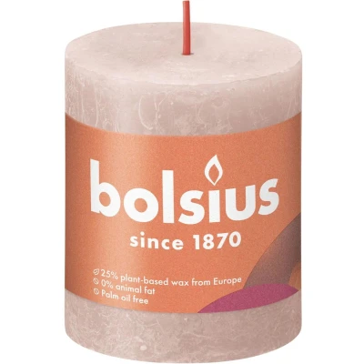 Afbeelding van Bolsius kaars rustiek Misty Pink 80/68 mm