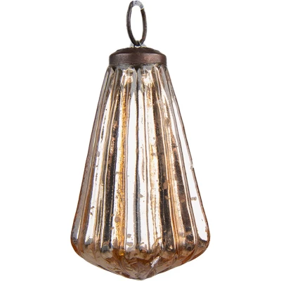 Afbeelding van Clayre &amp; Eef Kerstbal Ø 4 cm Goudkleurig Glas Kerstdecoratie