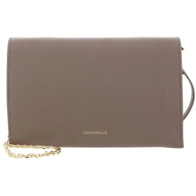 Afbeelding van COCCINELLE Leren koppeling schoudertas Dandy Mini Bag Warm Taupe