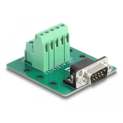 Afbeelding van Delock D Sub 9 Pin Stecker zu Terminalblock für Hutschiene