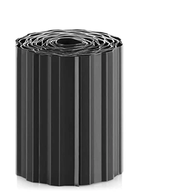 Afbeelding van com four® Kunststof gazonrand bedrand voor gazons, bloembedden of als maairand lengte individueel verstelbaar 20 x 900 cm