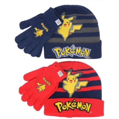 Afbeelding van Pokemon muts met handschoenen voor kinderen