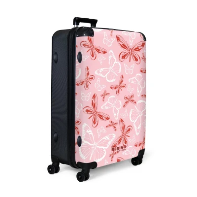 Afbeelding van NoBoringSuitcases.com® Koffer groot Reiskoffer lichtgewicht Patroon van vlinders Rolkoffer met 4 wielen Grote trolley XL 98 liter bagage