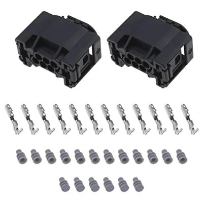 Afbeelding van 2 Set 6 Pin Automotive Koplamp Niveau Sensor Connector 7M0973119 A2105403681 1 967678 Compatibel met VW BMW Benz