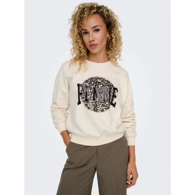 Afbeelding van ONLY ONLLAUREN L/S LEO O NECK CC SWT Dames Trui Birch Femme