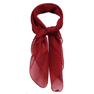 Afbeelding van TigerTie Fijne chiffon sjaal voor dames, effen kleur, afmetingen 58 cm x cm, wijnrood, Nickituchgröße: ca. Länge Breite