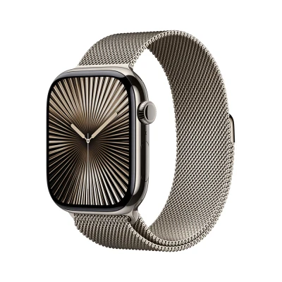 Afbeelding van Apple Watch S10 Cellular 46mm Natural Titanium Milanese Loop M/L (150 200mm)