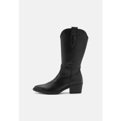 Afbeelding van Tamaris Laarzen, Dames, Maat: 37, Black leather Leer
