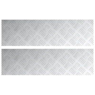 Afbeelding van vidaXL Zilver Metaal 70 x 20 cm Traplopers Rechthoekig Industrieel