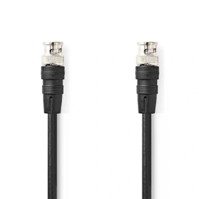 Afbeelding van BNC Videokabel Male Vernikkeld 75 Ohm 2.00 m Rond Nedis