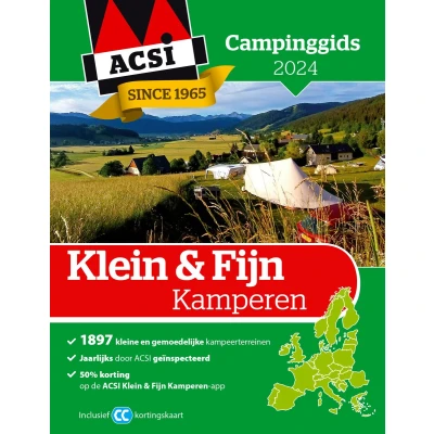 Afbeelding van Acsi Klein &amp; Fijn Kamperen Campinggids 2024 Kleurloos Reisboeken Kaarten