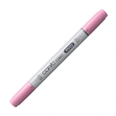 Afbeelding van COPIC Ciao Marker Type RV 02, Sugared Almond Pink, veelzijdige layout marker, op alcoholbasis, met een medium breedte en brush tip