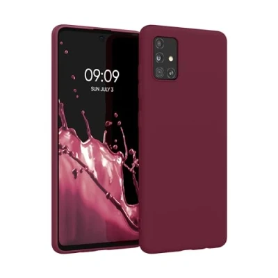 Afbeelding van kwmobile telefoonhoesje compatibel met Samsung Galaxy A51 hoesje Zachte case voor smartphone Back cover in magenta lila