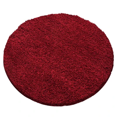 Afbeelding van Rond hoogpolig vloerkleed Sade Rood Ø 80cm Adana Carpets