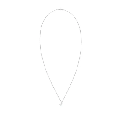 Afbeelding van Elli J Initialen Ketting silvercoloured, Dames, Maat: 45, Silver coloured