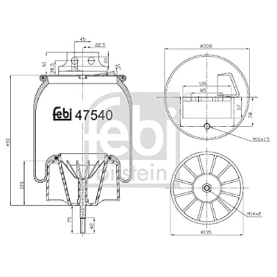 Afbeelding van Febi Bilstein Veerbalg 47540