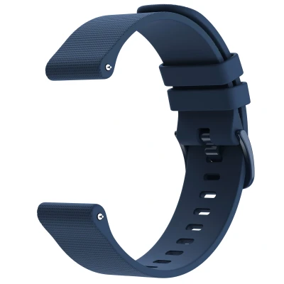 Afbeelding van Siliconen sportbandje met gesp Universeel 22 mm aansluiting Donkerblauw imoshion bandje En TPU (zacht)