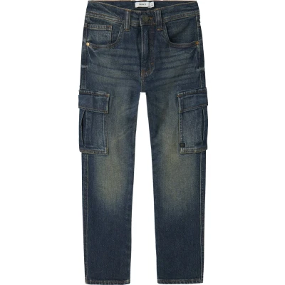 Afbeelding van Name it Nkmsilas TAP NOOS Straight leg jeans voor kinderen, Maat: 152, Vintage dark blue denim