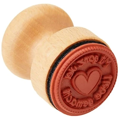 Afbeelding van Rayher Hobby 28855000 stempel &quot;Met liefde&quot;, diameter 3 cm