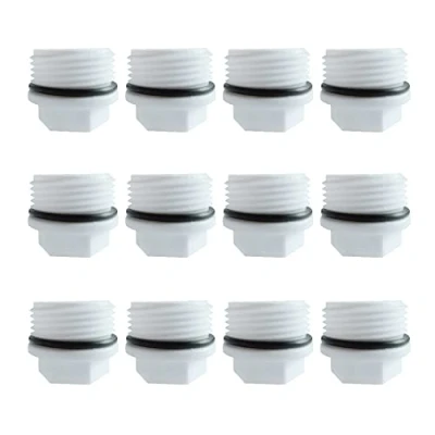 Afbeelding van HLIWS 12 Stuks 1 Inch BSP Schroefdraadfitting,Afsluitdop,Afsluitdop Buitendraad,Voor Afdichting Waterleiding of Fitting(Buitendraad)