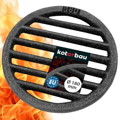 Afbeelding van KOTARBAU Kachelrooster Ø 18 cm rond rooster kachel, asrooster, tafelrooster, ovenrooster, reserveonderdelen, accessoires, gietijzeren rooster, grillhaard,