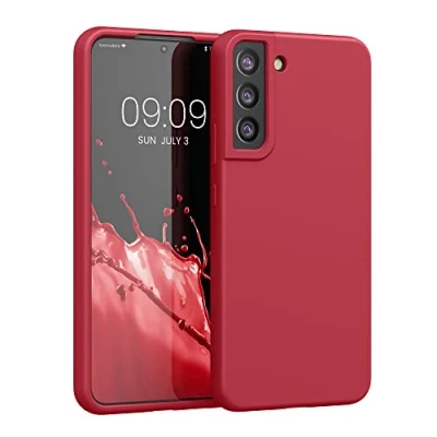 Afbeelding van kwmobile telefoonhoesje compatibel met Samsung Galaxy S22 Plus hoesje Zachte case voor smartphone Back cover in klassiek rood